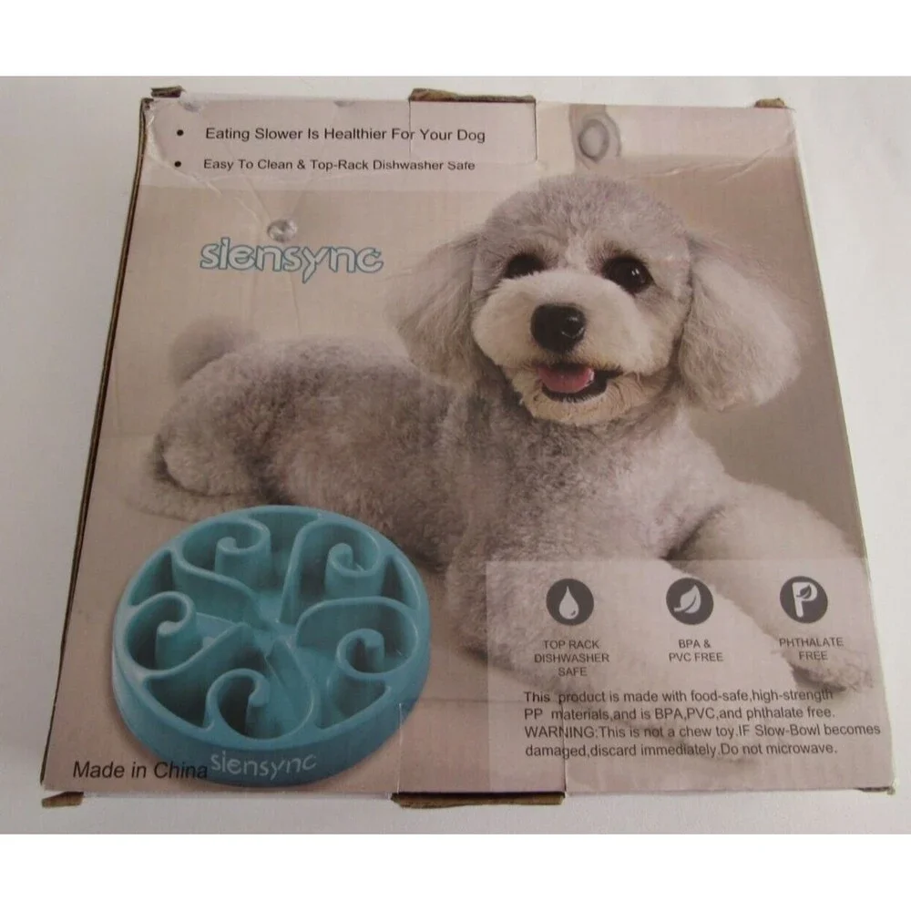 Dog Bowl Siensync Slow Feeder Medium Size Puppy/Adult 2 Cup NIB